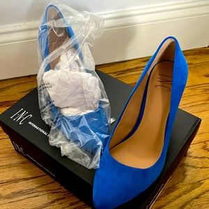 INC cobalt blue heels